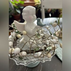 Beautiful Angel with bird figurine, Knick-knack.